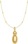 Emma Rae 14K Gold Plated Bubble Initial Pendant Necklace