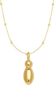 Emma Rae 14K Gold Plated Bubble Initial Pendant Necklace
