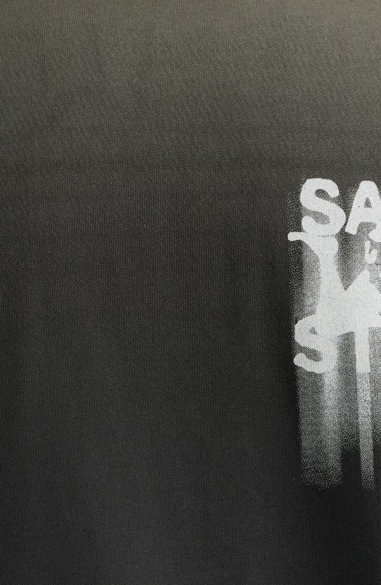 SANTO STUDIO Old English Layered Look Graphic T-Shirt, Alternate, color, Black