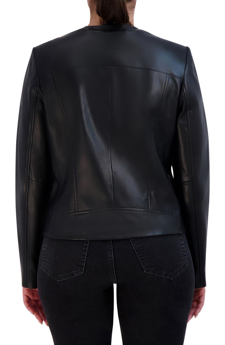 Cole Haan Asymmetric Leather Jacket, Alternate, color,