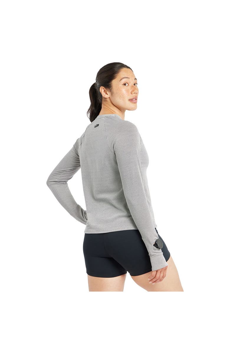 Oiselle Flyout Long-Sleeve Shirt - Women's, Alternate, color, Black/White