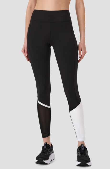 RM Rebecca Minkoff Colorblock Pocketed Mesh Panel Ankle Leggings