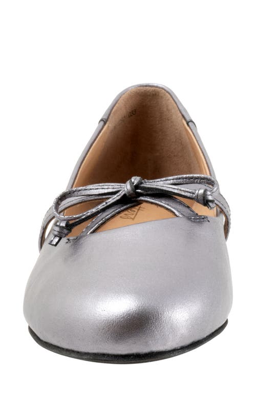 Trotters Carissa Ballet Flat In Pewter