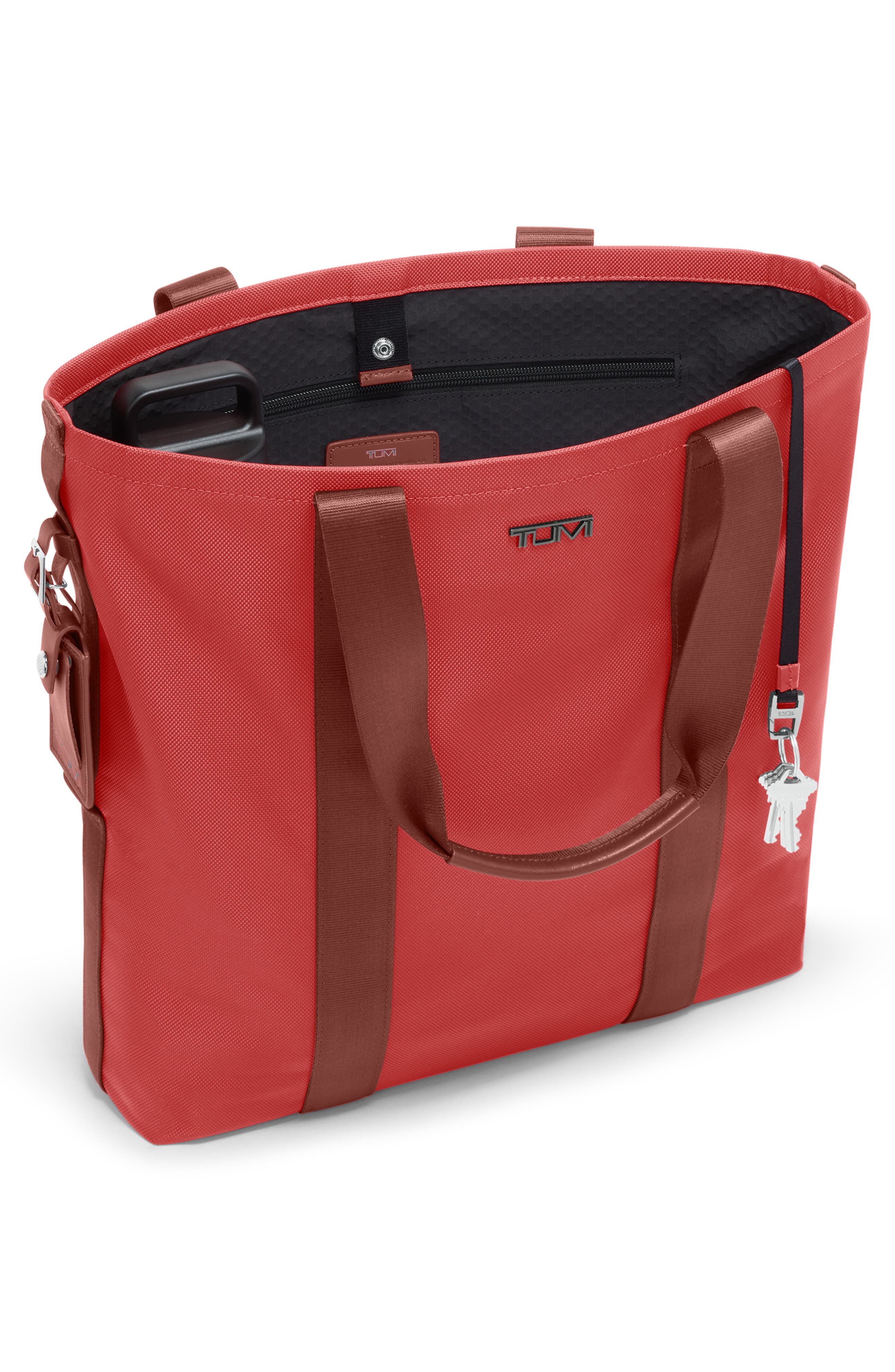 TUMI Alpha Bravo Essential North/South Tote, Alternate, color, Tumi Red