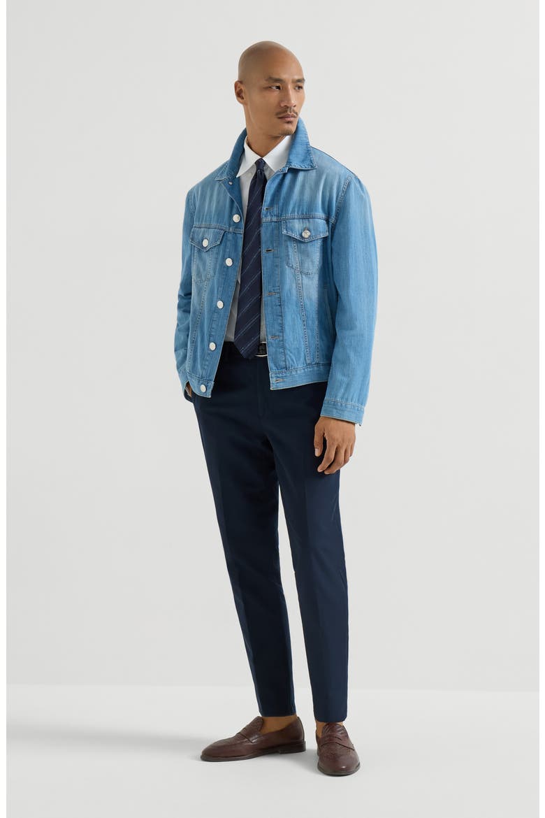 Gabardine trousers, Alternate, color, Blue