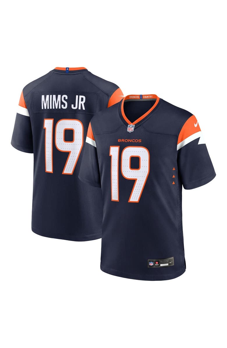 Nike Men's Nike Marvin Mims Jr  Navy Denver Broncos Alternate Game Jersey, Main, color, 