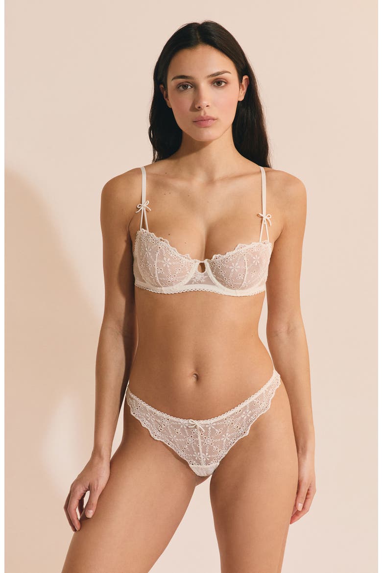 Jane Underwire Balconette Bra, Alternate, color, ECRU