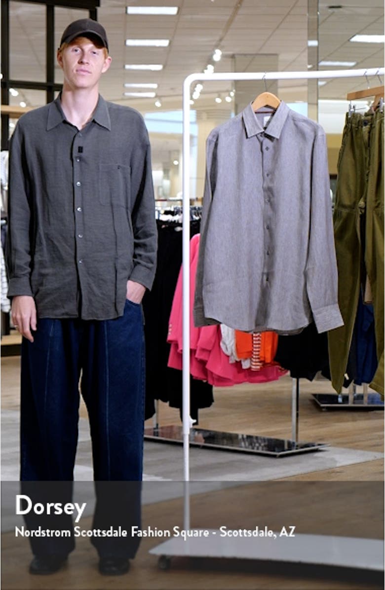 Tailored Fit Linen Dress Shirt, sales video thumbnail