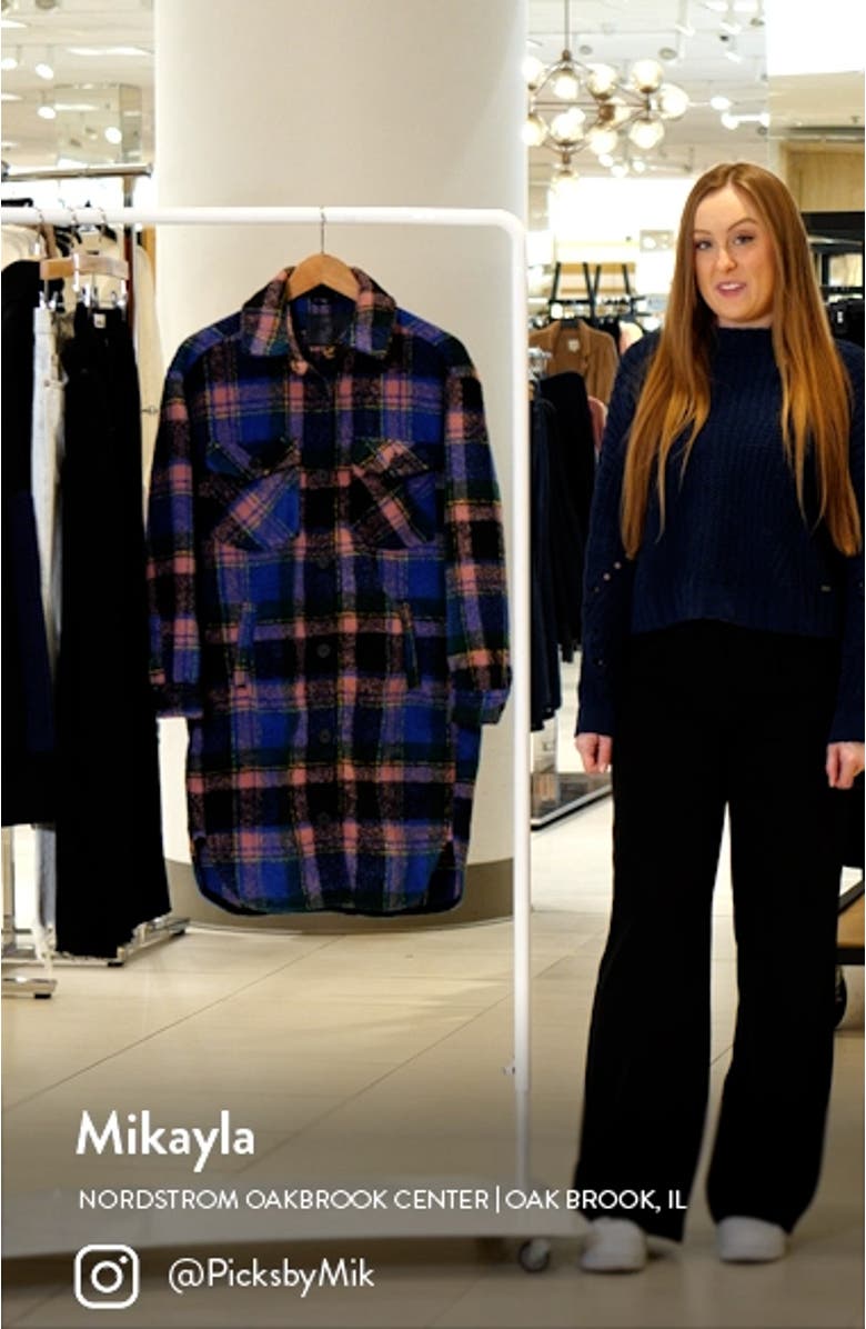 Plaid Long Shacket, sales video thumbnail