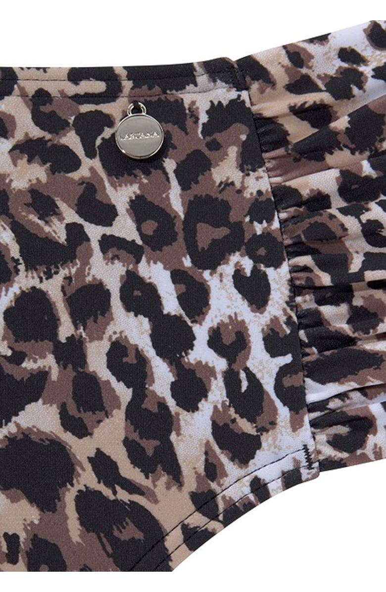 LASCANA Print Mid Rise Bikini Bottom, Alternate, color, Leopard