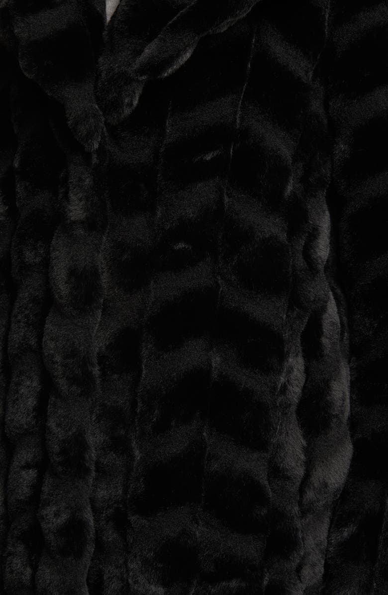 Via Spiga Grooved Herringbone Faux Fur Jacket, Alternate, color,