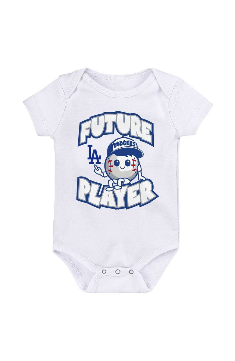 Outerstuff Newborn & Infant Royal/White/White Los Angeles Dodgers Minor League Player Three-Pack Bodysuit Set, Alternate, color, White