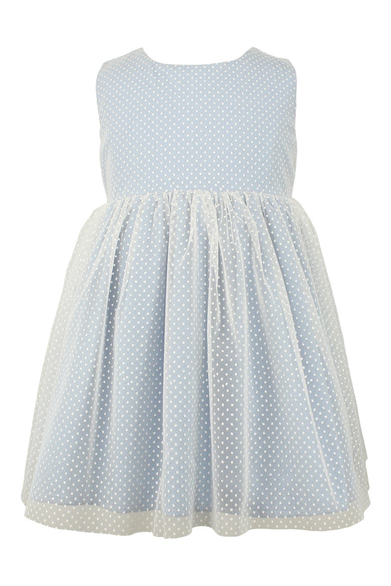 Swiss Dot Tulle Dress, Main, color, BLUE