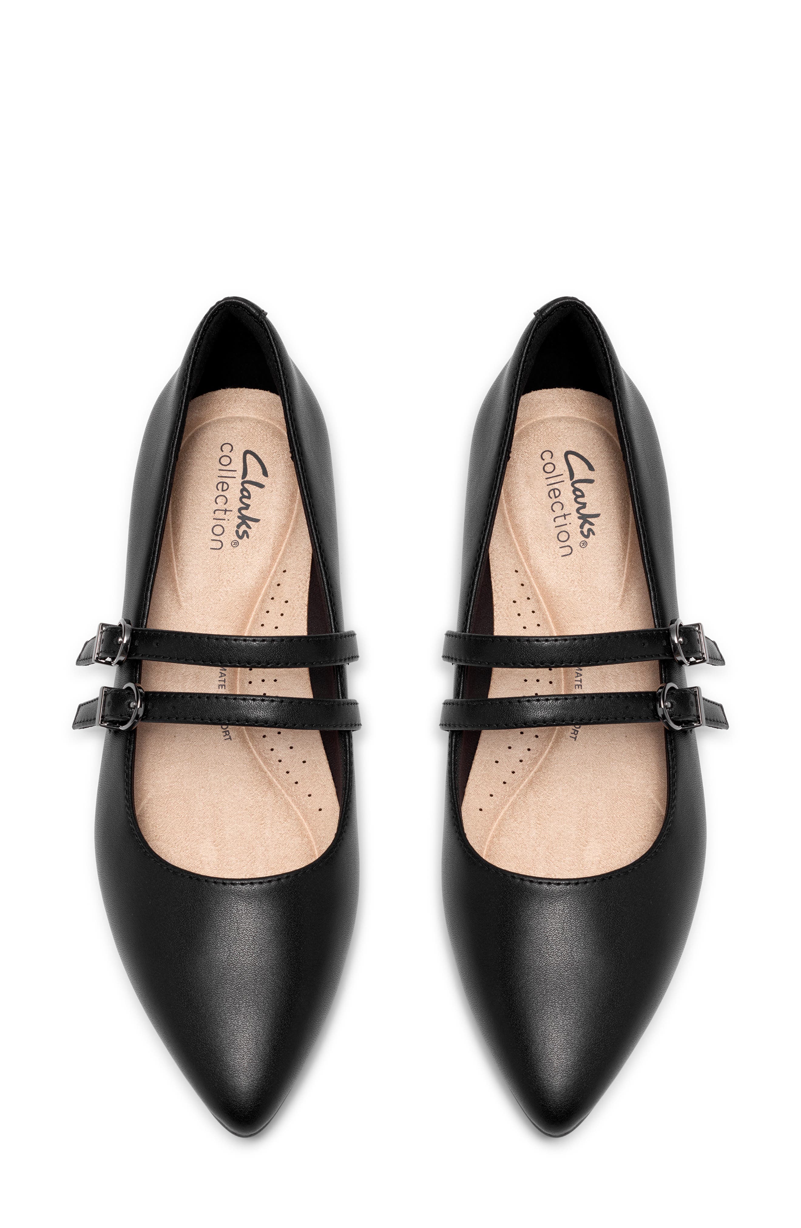 Natalyn Lane Mary Jane Flat, Alternate, color, BLACK LEATHER