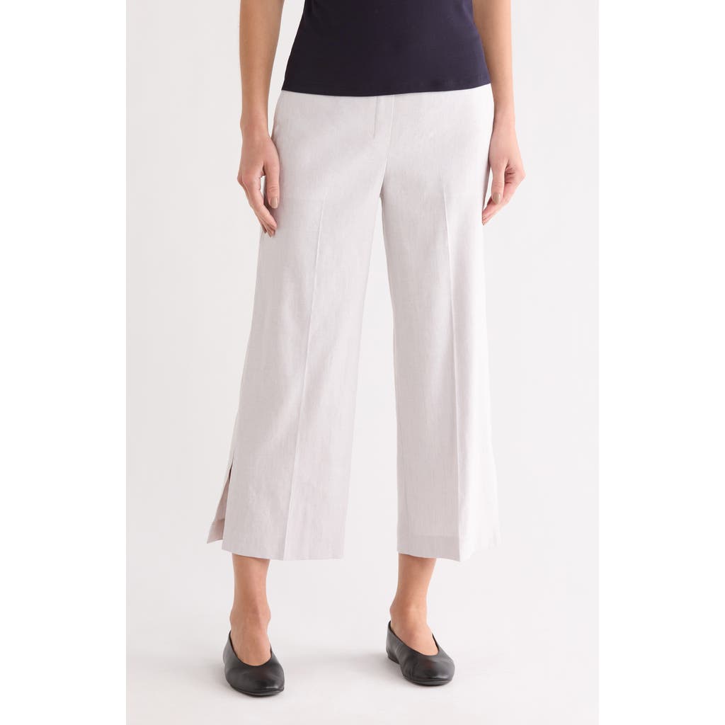 Theory Sharkskin Pull-On Wide Leg Pants in Pearl at Nordstrom Rack, Size 8