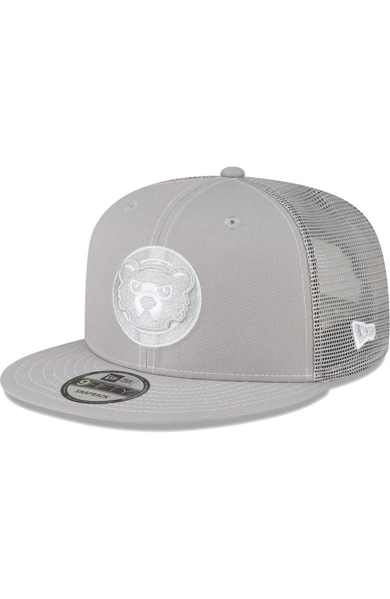 New Era Men's New Era  Gray Chicago Cubs 2023 On-Field Batting Practice 9FIFTY Snapback Hat, Main, color, 