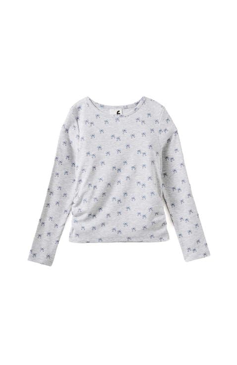 Kid's Fitted Long Sleeve Essential Gathered Top