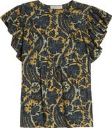 Ulla Johnson Sienna Flutter Sleeve Top