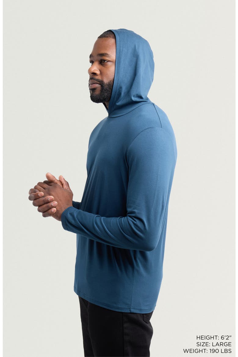 Long Sleeve Hooded T-Shirt, Alternate, color, DARK TEAL