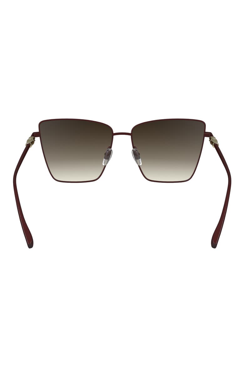 55mm Gradient Square Sunglasses, Alternate, color, BURGUNDY