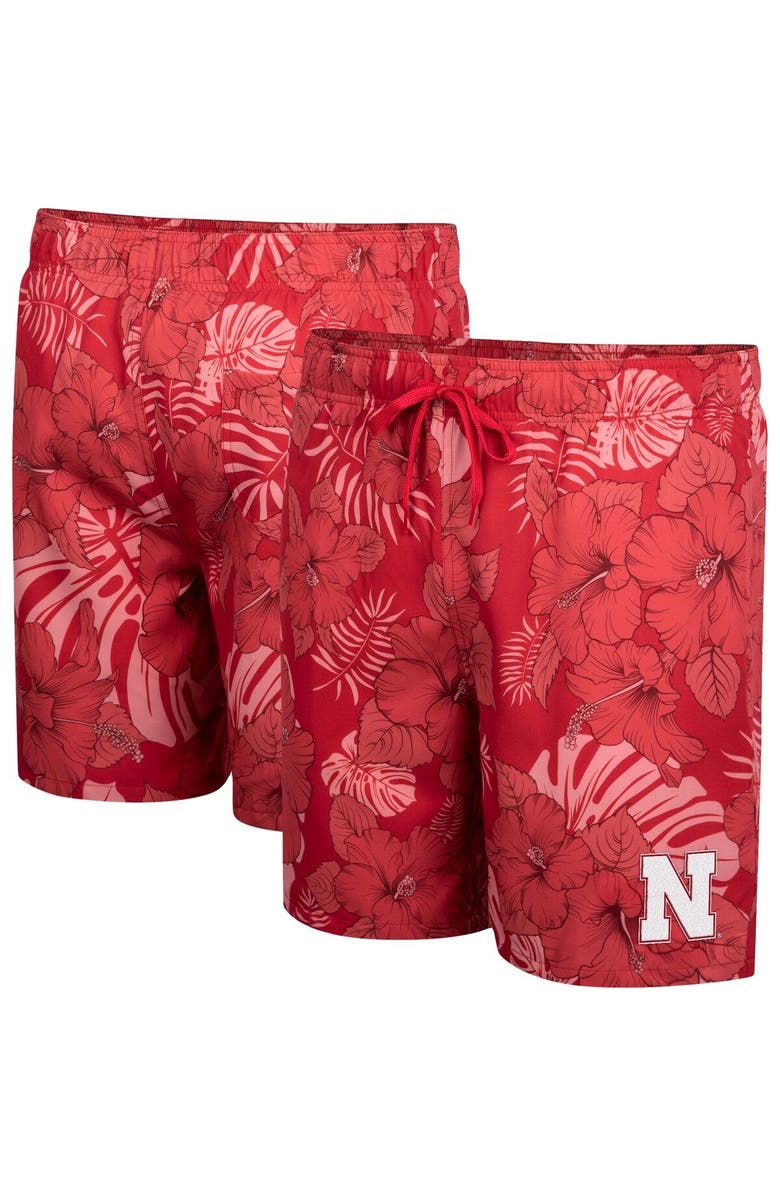 COLOSSEUM Men's Colosseum Scarlet Nebraska Huskers The Dude Swim Shorts, Main, color, Scarlet