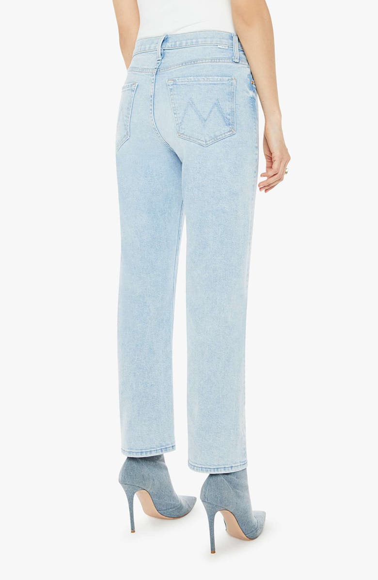 MOTHER The Ditcher Zip Flood Straight Leg Jeans, Alternate, color, Light As A Feather