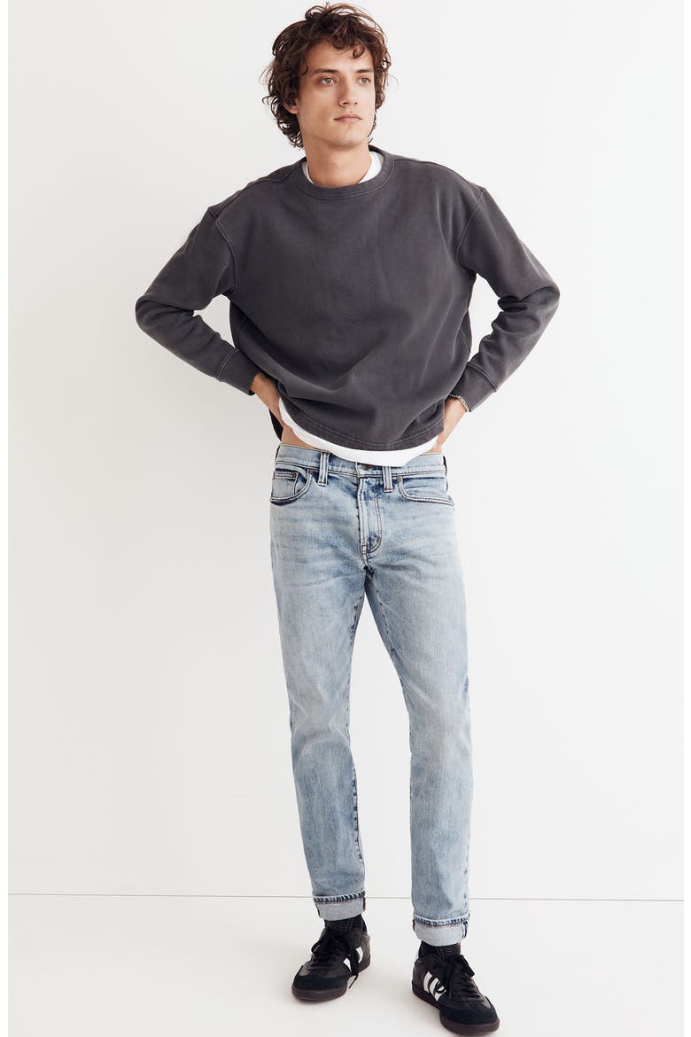 Slim Selvedge Jeans, Alternate, color, HAINES WASH