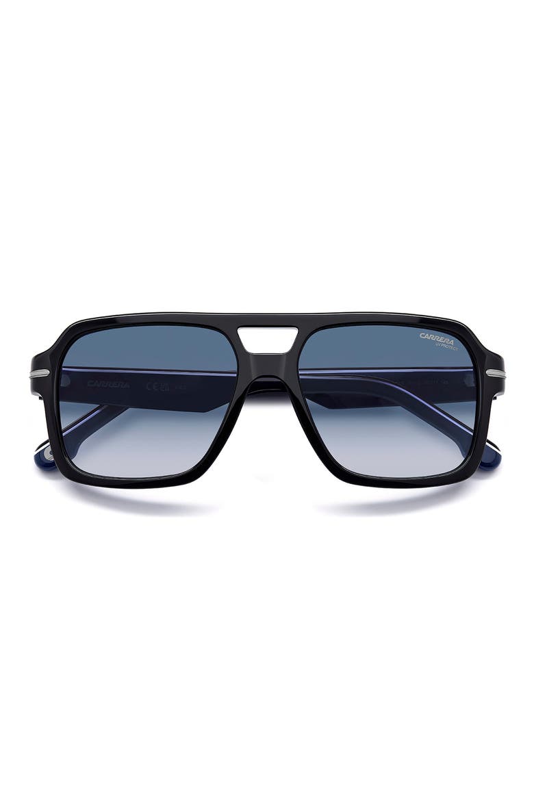 56mm Gradient Square Sunglasses, Alternate, color, BLACK BLUE/ DARK BLUE