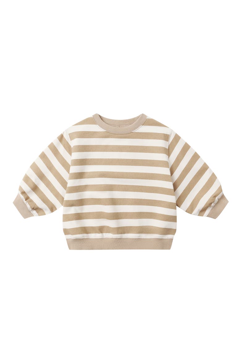 Oversize Stripe Cotton Sweatshirt, Main, color, GOLD