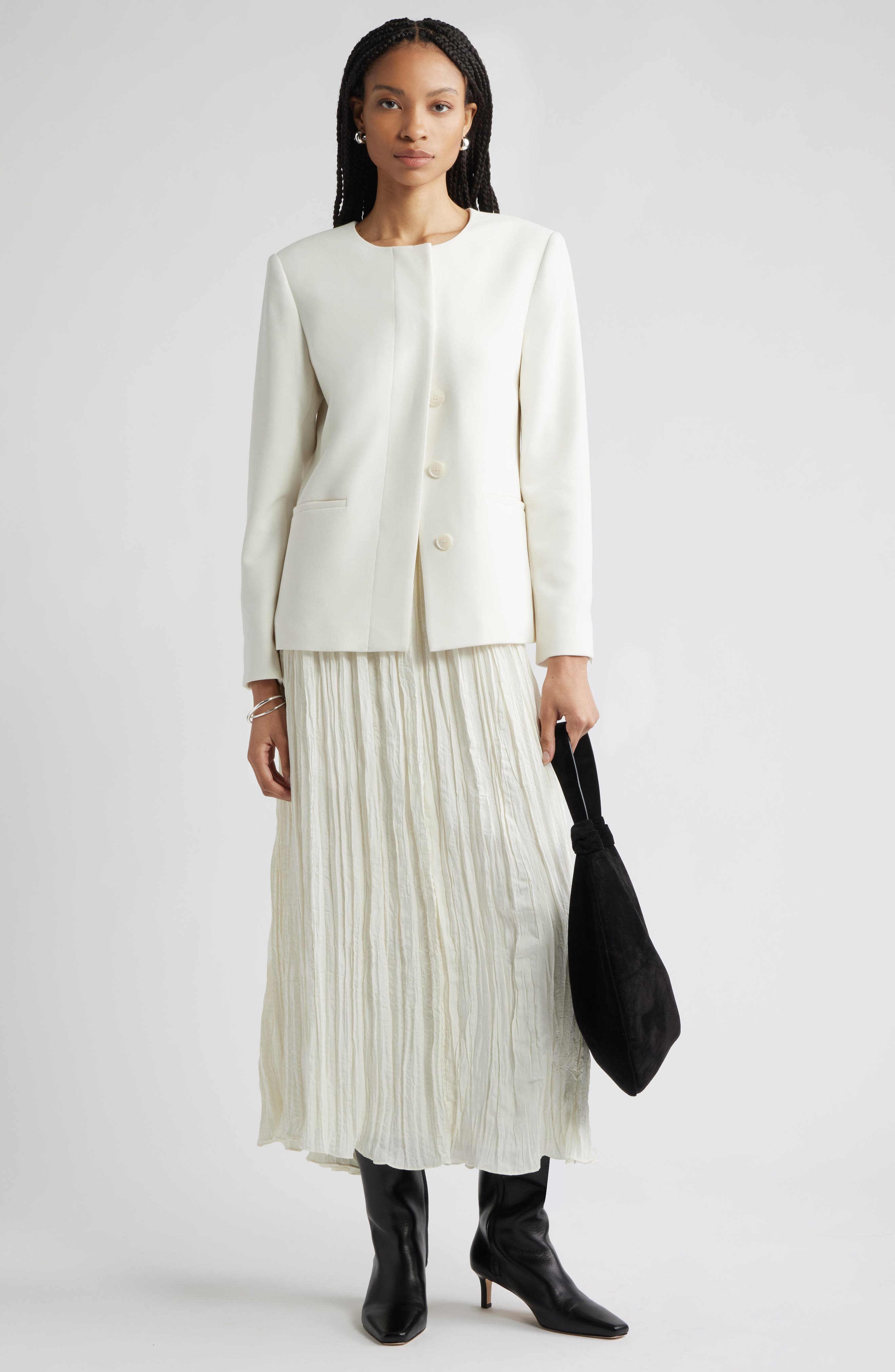 Crinkle A-Line Maxi Skirt - image 4