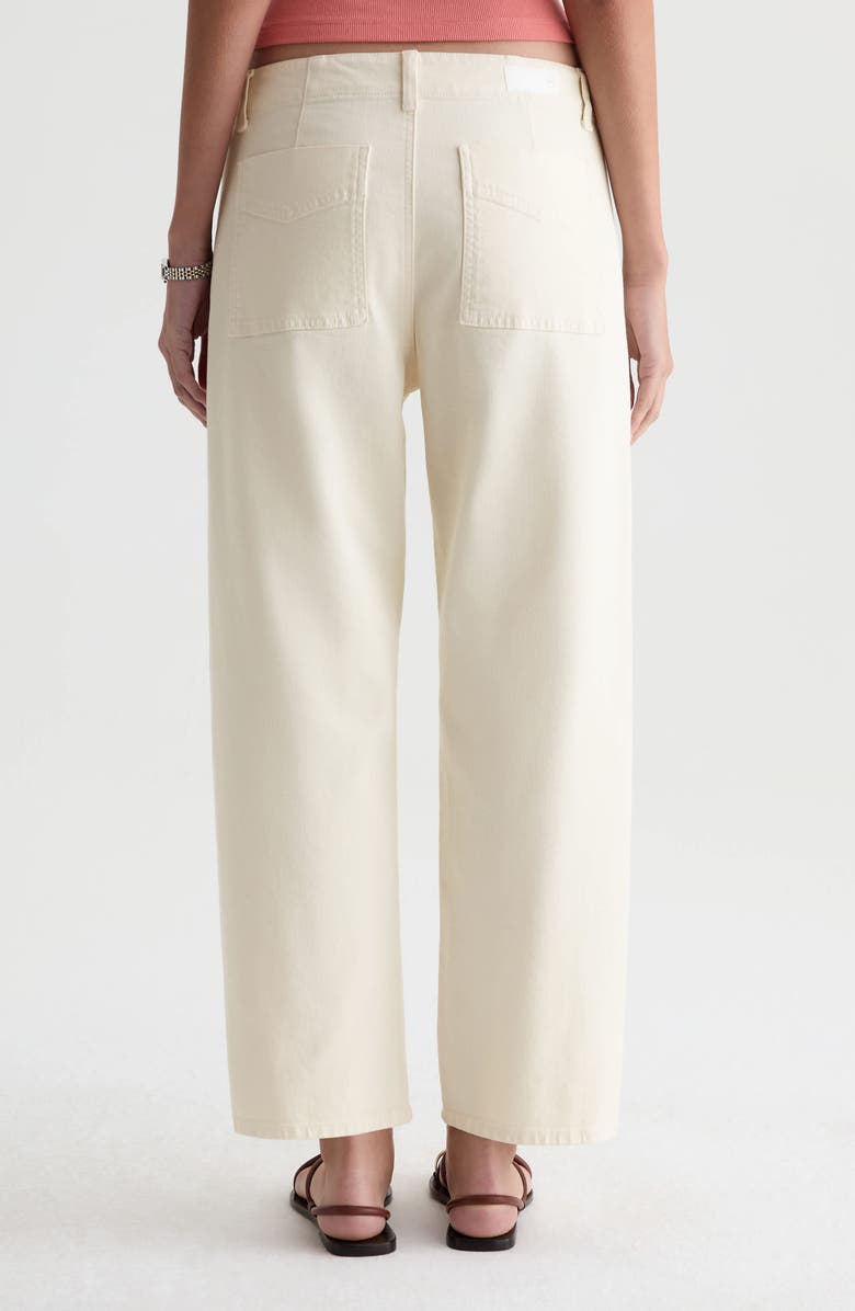 AG Analeigh High Waist Ankle Straight Leg Twill Pants, Alternate, color, Opal Stone
