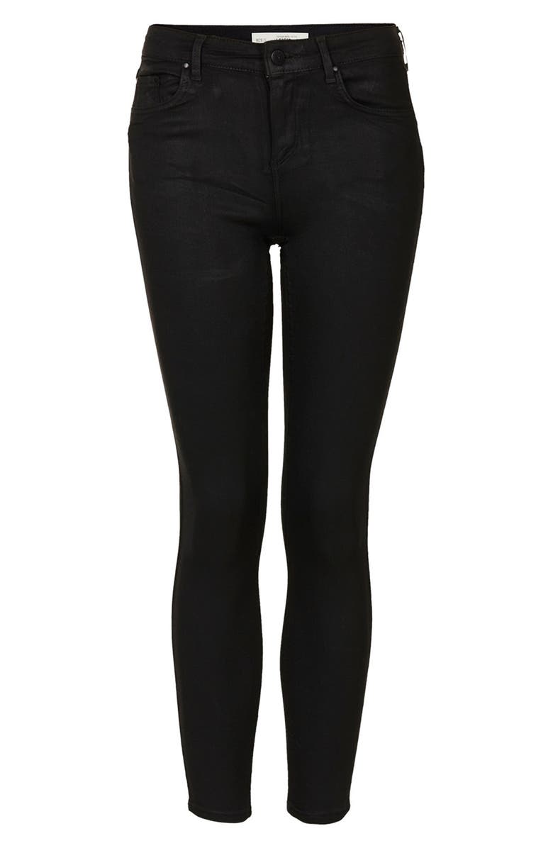 Topshop Moto 'Leigh' Coated Skinny Jeans, Main, color, 