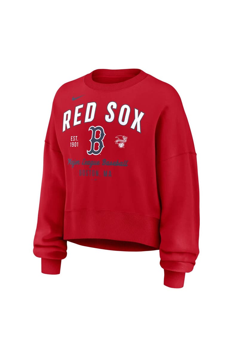 Nike Women's Nike Red Boston Red Sox Oversized High Hip Pullover Sweatshirt, Alternate, color, 