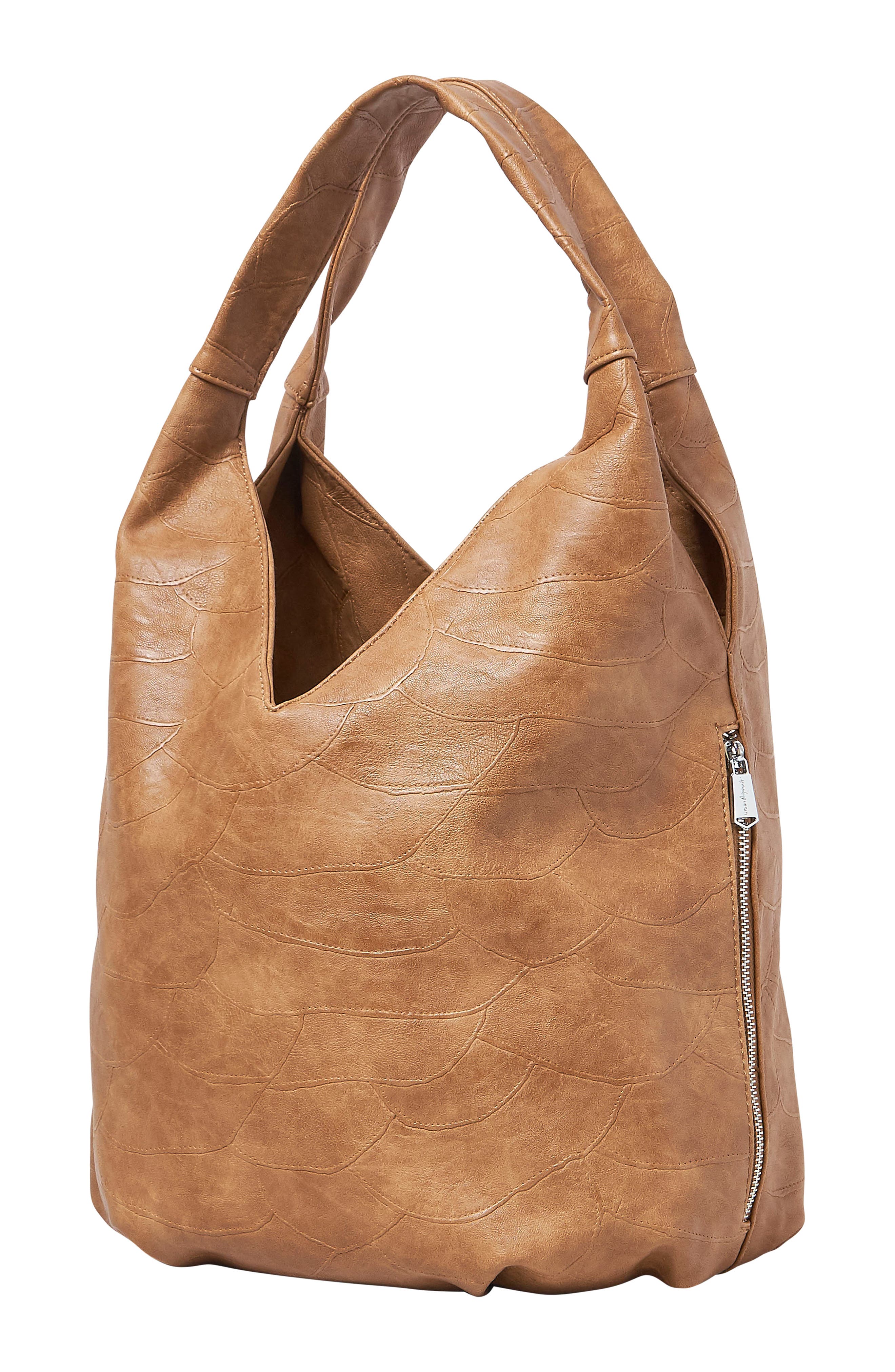 Tenderness Vegan Leather Hobo, Alternate, color, TAN