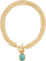 Karine Sultan Amazonite Pendant Necklace