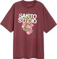 SANTO STUDIO x Jeff Lawrence Flower Graphic T-Shirt