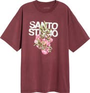 SANTO STUDIO x Jeff Lawrence Flower Graphic T-Shirt
