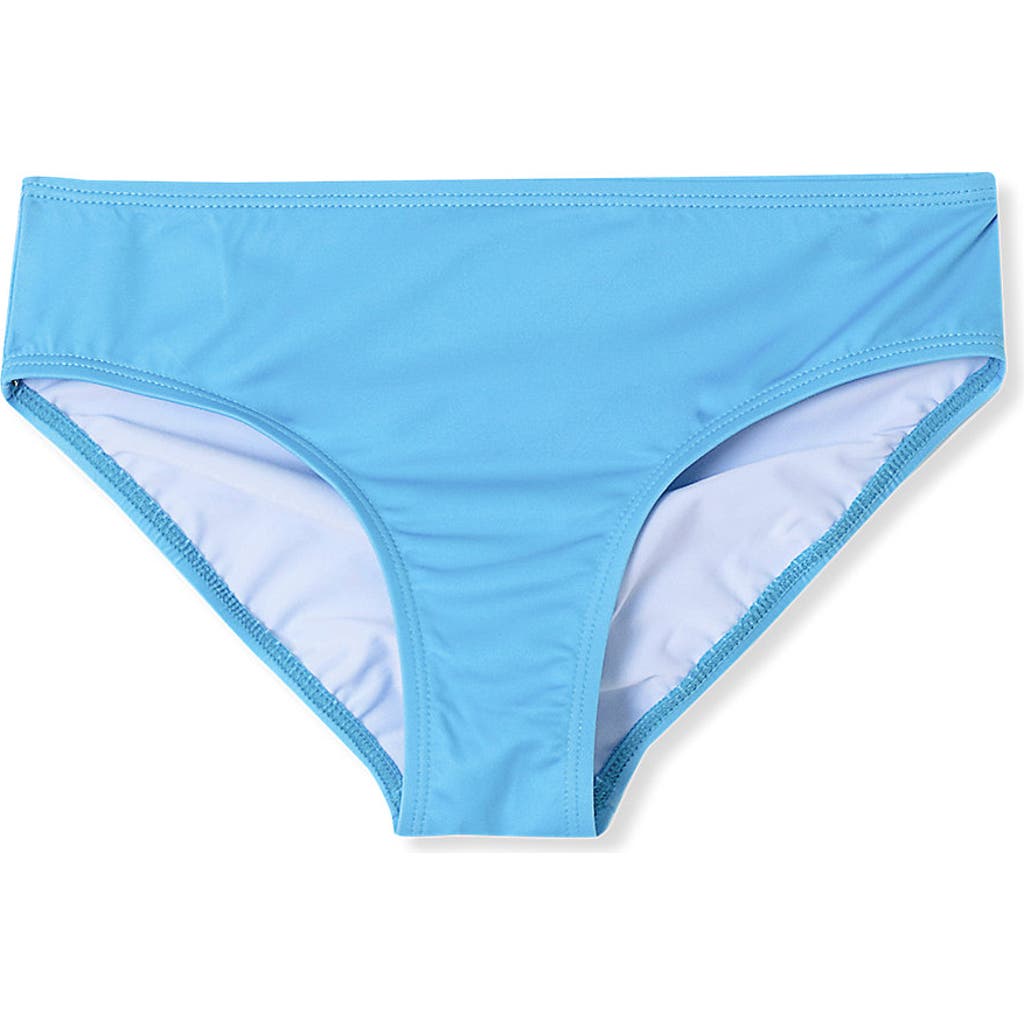 Lands' End Girls Slim Swim Bikini Bottoms In Turquoise