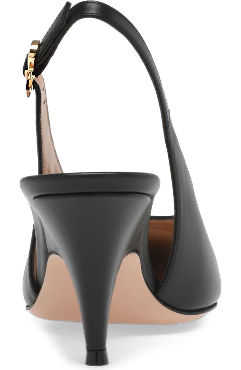 Gianvito Rossi Sofia Sling 70, Alternate, color, Black Leather