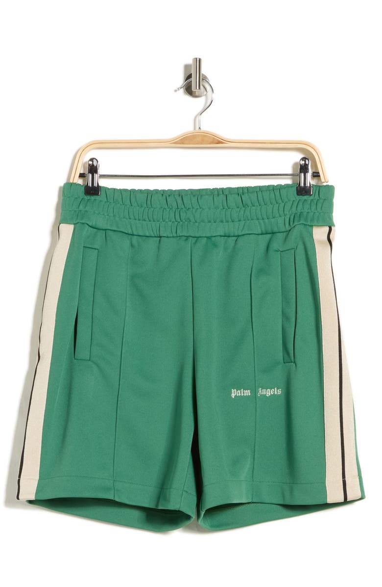Palm Angels Classic Logo Track Shorts, Alternate, color, Forest Green