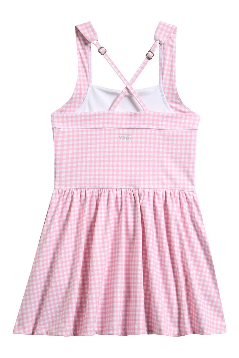 Kids' Print Drop Waist Dress with Built-In Shorts, Alternate, color, PINK NECTAR