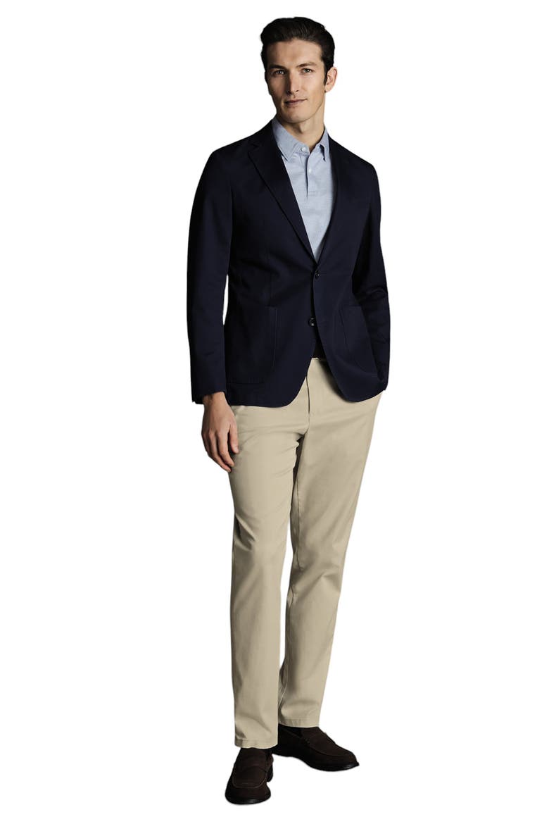 Cotton Stretch Slim Fit Jacket, Alternate, color, Navy