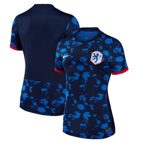 Women's Nike Blue Netherlands Women's National Team 2023 Away Stadium Replica Jersey