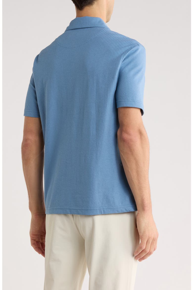 Quarter Zip Knit Polo, Alternate, color, CORONET BLUE