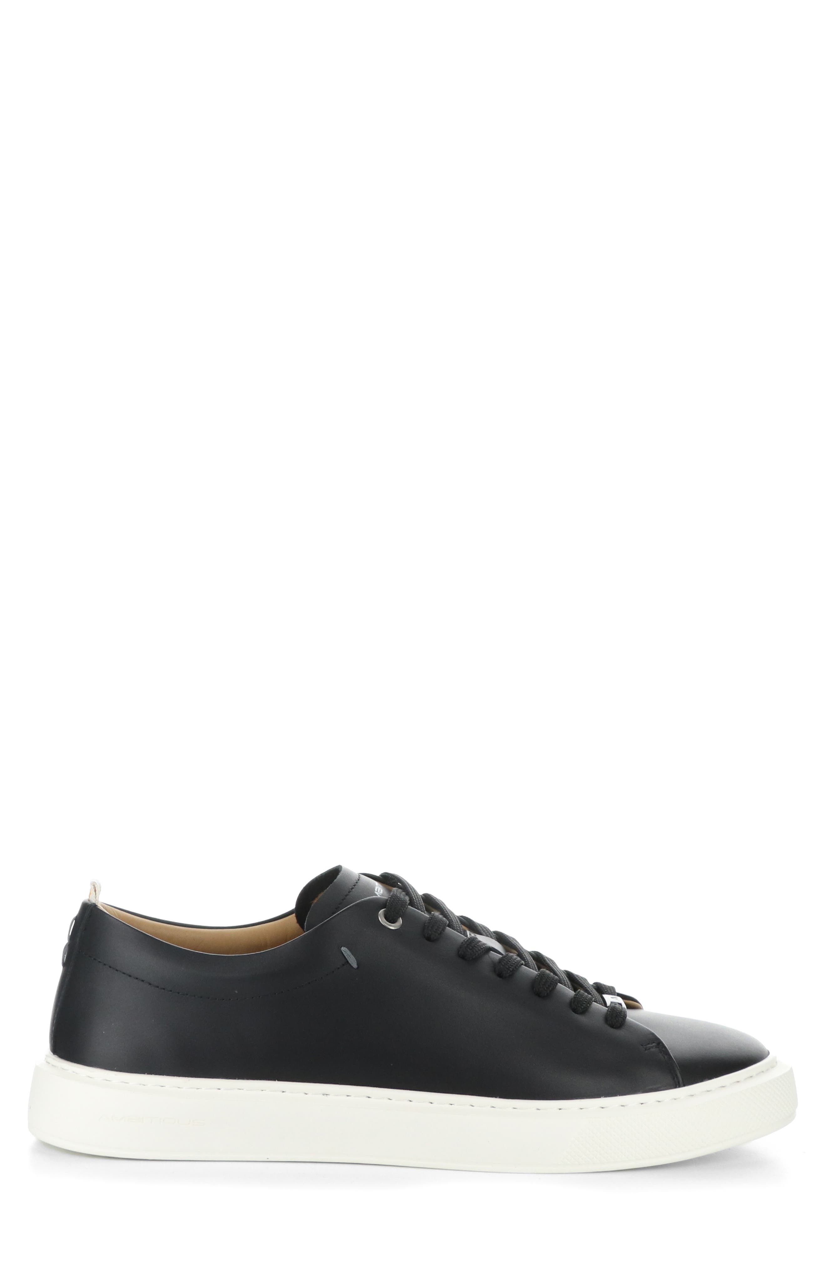 Ambitious Leather Sneaker, Alternate, color, Black Leather