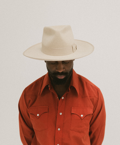 Two Roads Hat Co. Taos Western Fedora In Buckskin