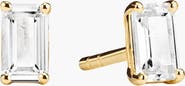 MEJURI Lab Grown Sapphire Emerald Cut Stud Earrings