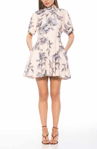 Alexia Admor Autumn Mock Neck Fit & Flare Dress