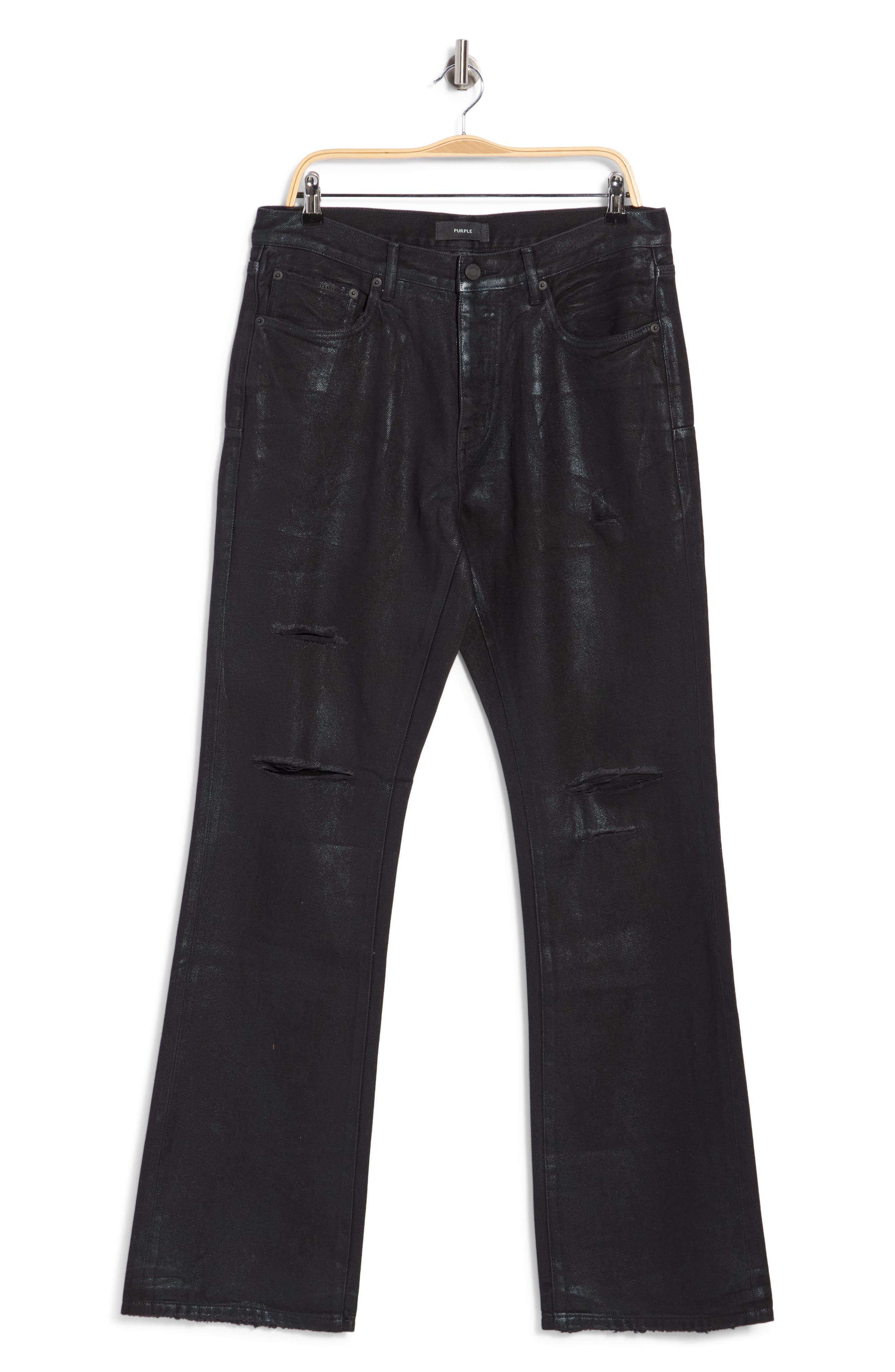 Ripped Foil Relaxed Fit Jeans