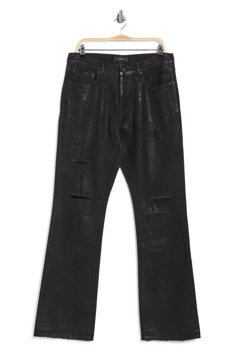 Ripped Foil Relaxed Fit Jeans, Main, color, BLACK